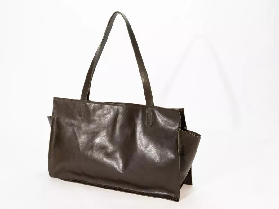 Factory-Direct Vintage Leather Tote Bag: Flip-Top Design na may All-Season Versatility at Mahigpit na Kontrol sa Kalidad
