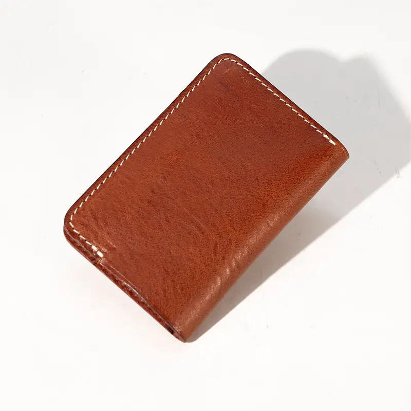 Vintage-style na tunay na leather na wallet