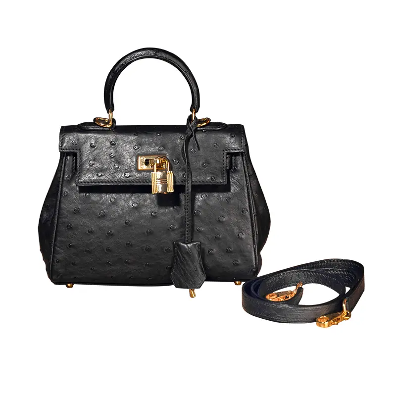 Leather Handbag na may Strap