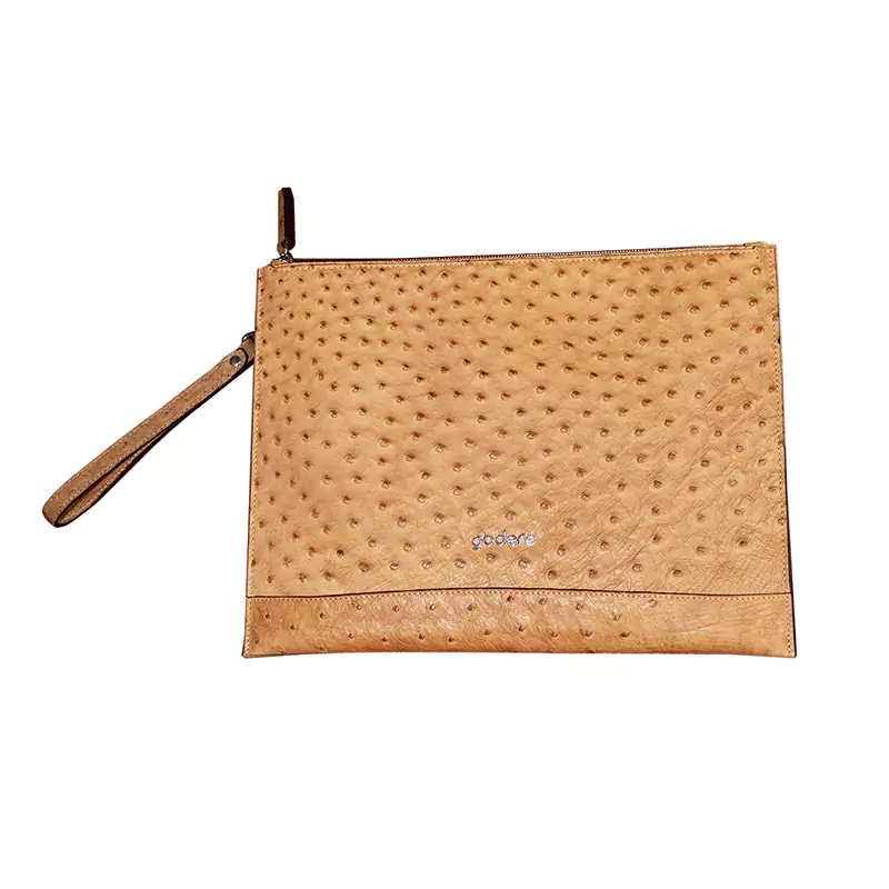 Orihinal na Ostrich Leather Underarm Bag